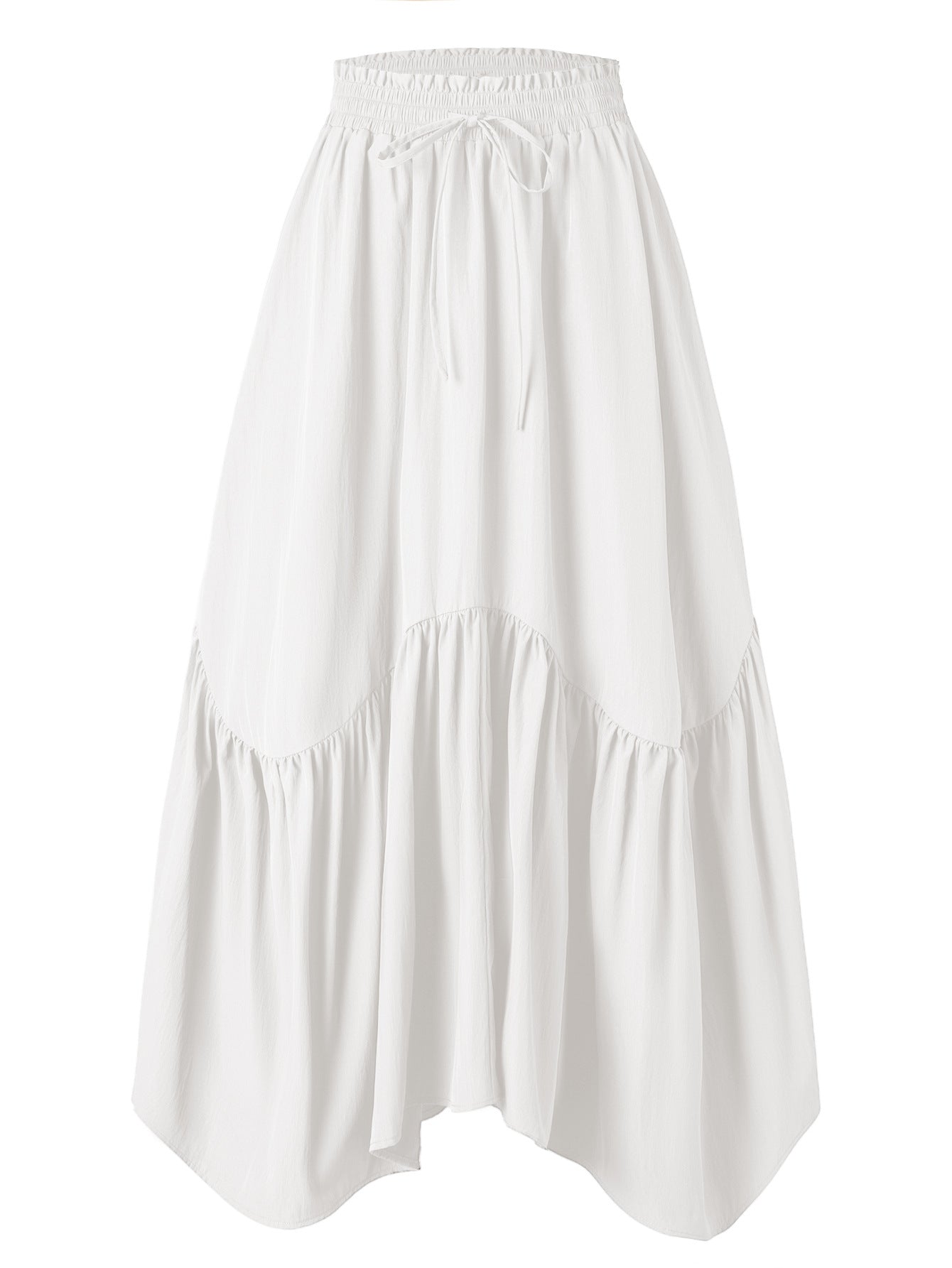 Jupe Bohème maxi taille haute avec élastique smocké