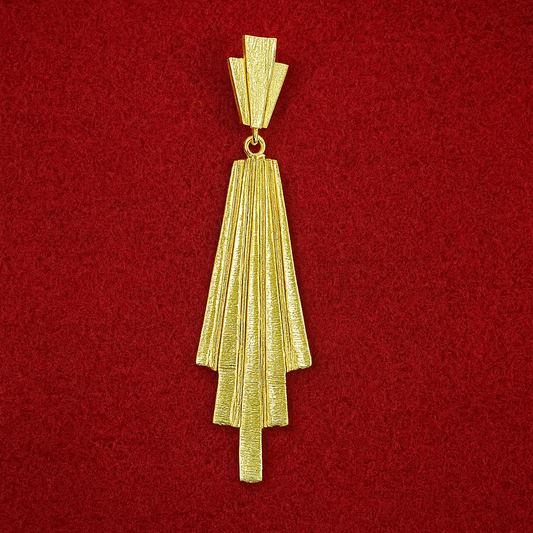 Pendientes CINEMA Nº2 bañados en oro - Diseño con carácter-1