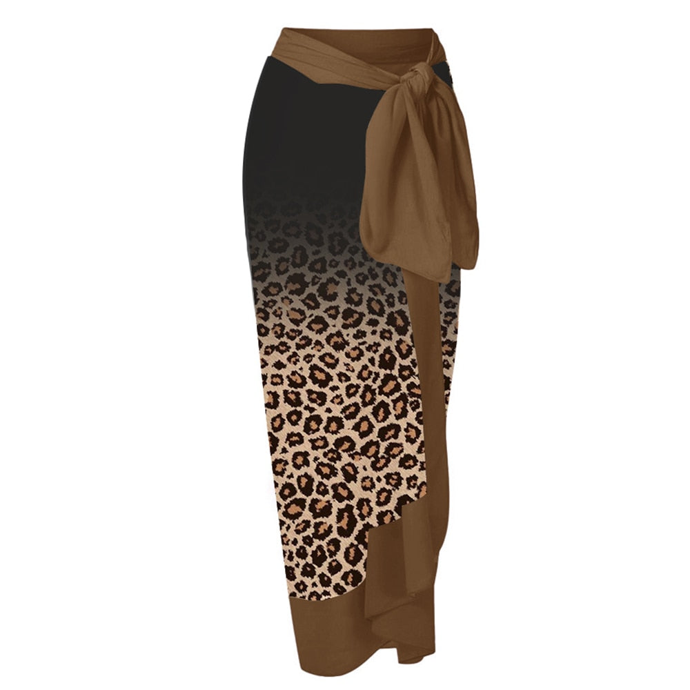 🐆 Maillot de bain 1 pièce – Imprimé léopard dégradé & coupe audacieuse