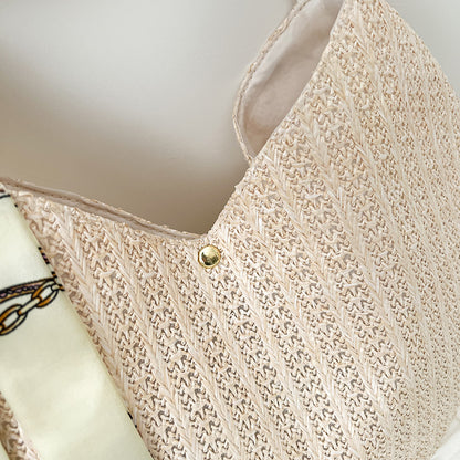 👜 Sac demi-lune en paille – Élégance naturelle & style estival
