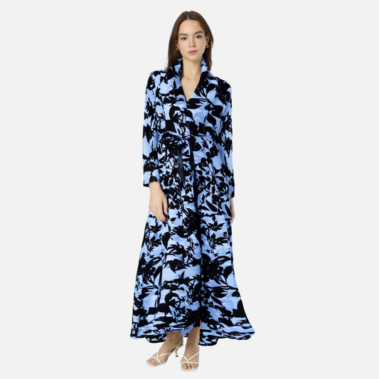 🌿 Robe longue fluide imprimée – Élégance bohème & style ethnique