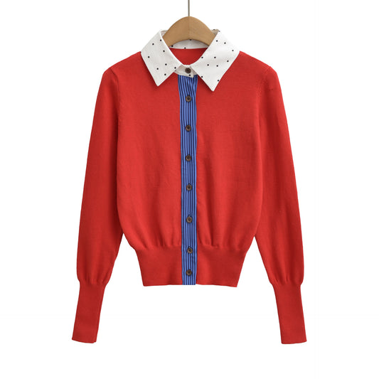 🌸 Cardigan effet 2 pièces – Style rétro & silhouette affinée