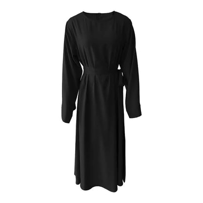 Plus Size Lace Up Muslim Women's Dress-2