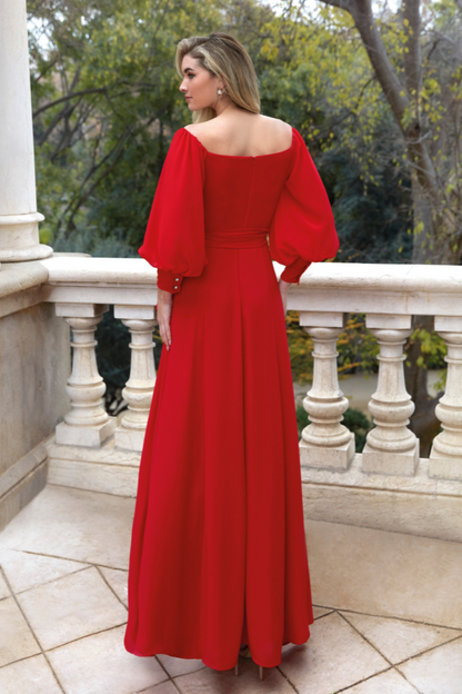 Robe de rêve à épaules dénudées en mousseline Venezia
