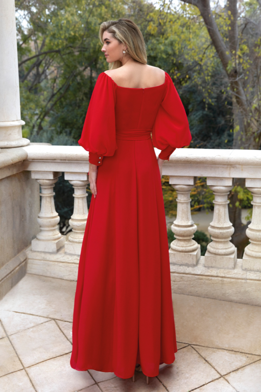 Robe de rêve à épaules dénudées en mousseline Venezia