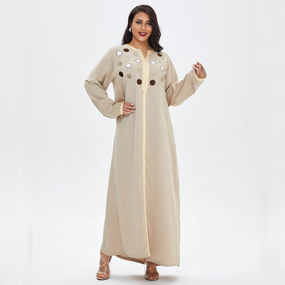 Djellaba femme confortable – robe d’intérieur brodée