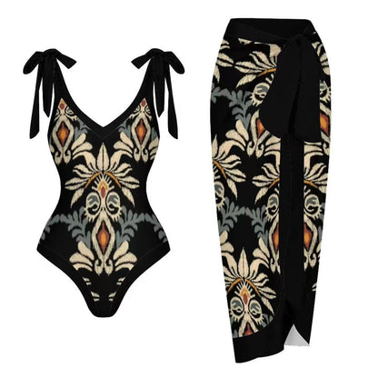 Maillot de bain jupe en gaze – Ensemble 2 pièces