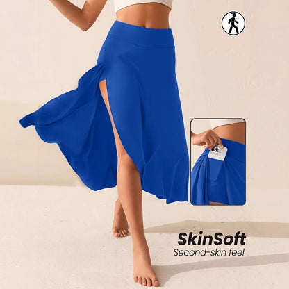 Jupe élégante et décontractée avec shorty assemblé et poche