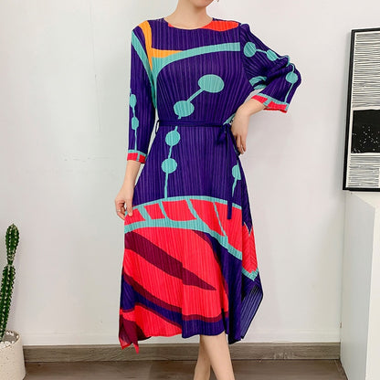 🌿 Robe plissée fluide – Élégance moderne & confort absolu