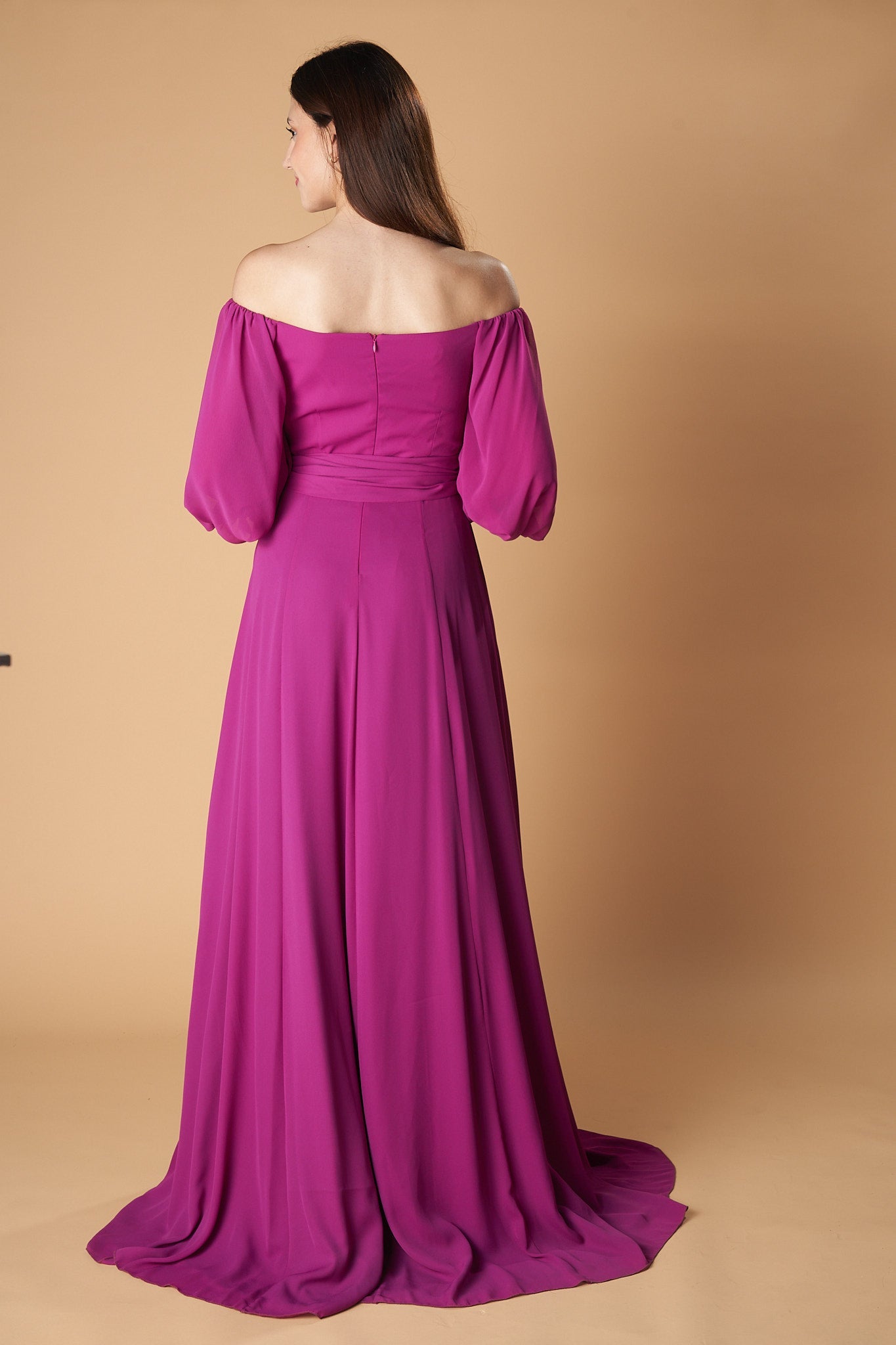 Robe de rêve à épaules dénudées en mousseline Venezia