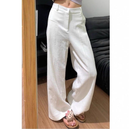 🌊 Pantalon large en coton & lin – Élégance “Old Money” & confort