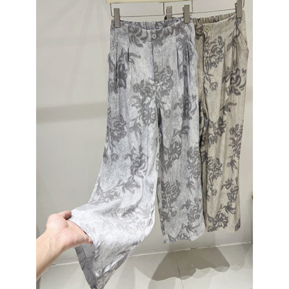 🌿 Pantalon large en coton & lin – Confort naturel & style bohème