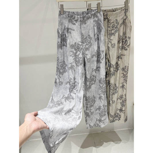 🌿 Pantalon large en coton & lin – Confort naturel & style bohème