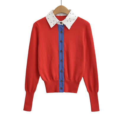 🌸 Cardigan effet 2 pièces – Style rétro & silhouette affinée