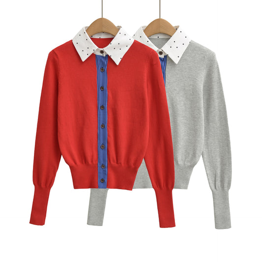 🌸 Cardigan effet 2 pièces – Style rétro & silhouette affinée