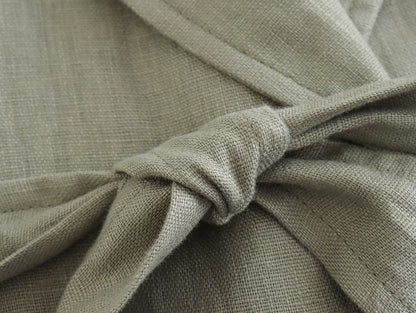 Ensemble femme en lin avec ceinture – style moderne et décontracté