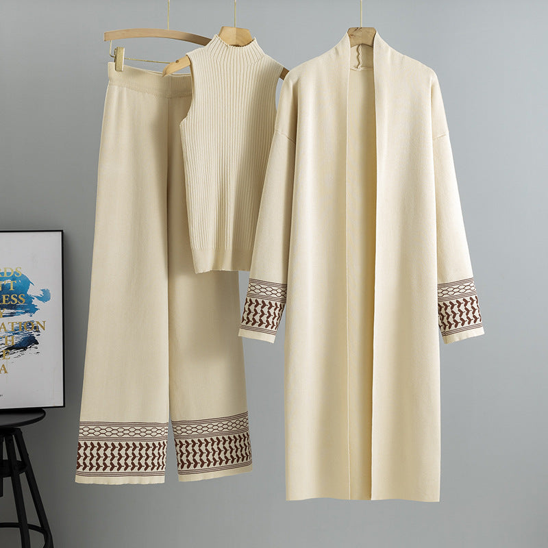 Ensemble 3 pièces en maille – élégance minimaliste et modeste