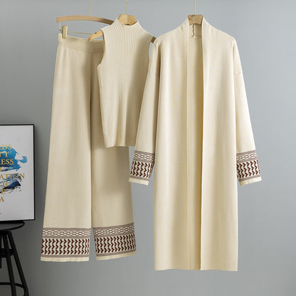 Ensemble 3 pièces en maille – élégance minimaliste et modeste