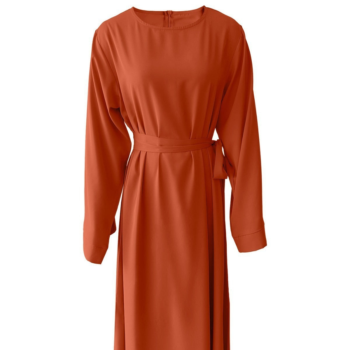Plus Size Lace Up Muslim Women's Dress-0