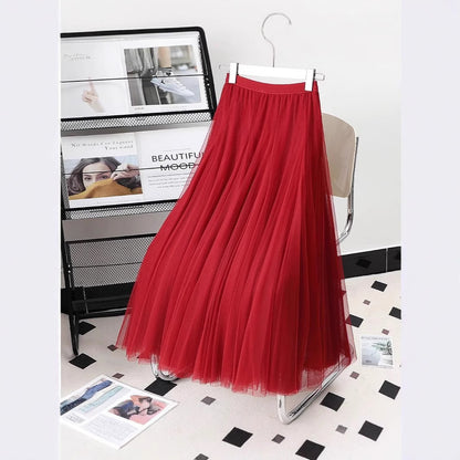 Jupe en tulle (mesh) doublée