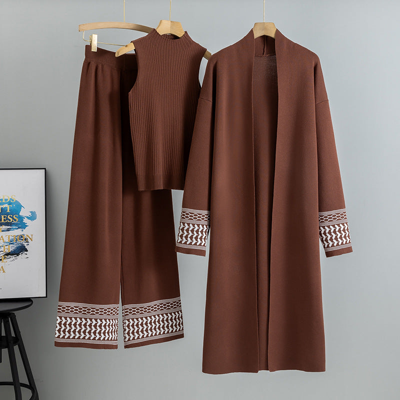 Ensemble 3 pièces en maille – élégance minimaliste et modeste