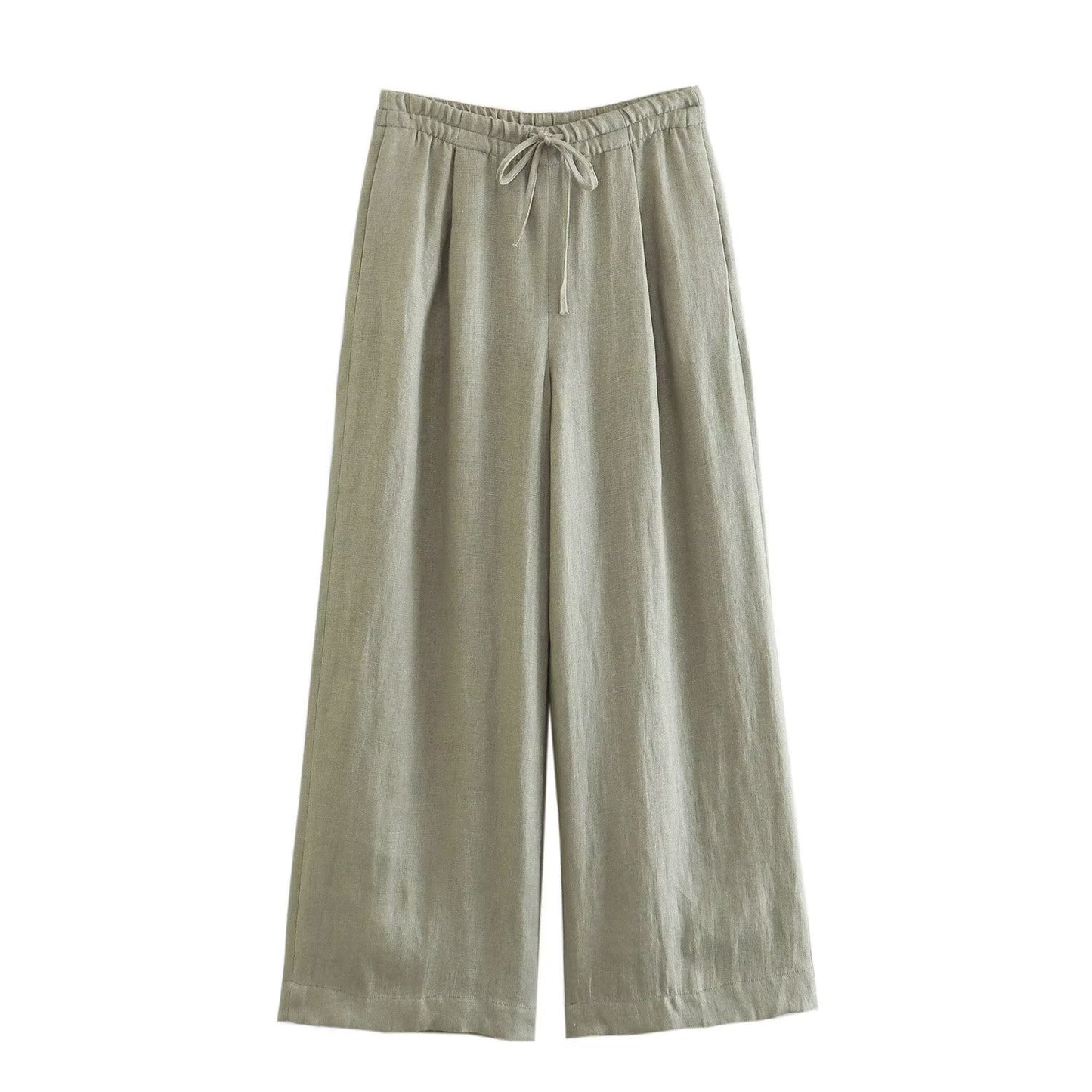 Ensemble femme en lin avec ceinture – style moderne et décontracté