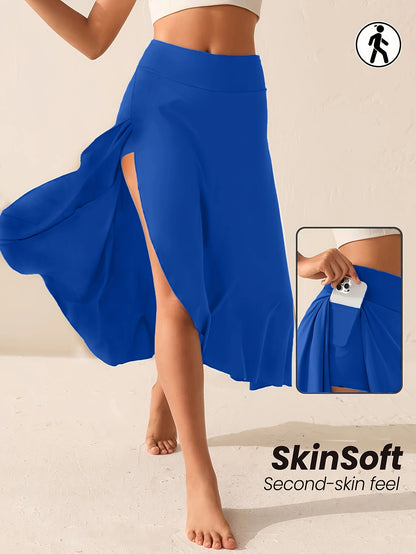 Jupe élégante et décontractée avec shorty assemblé et poche