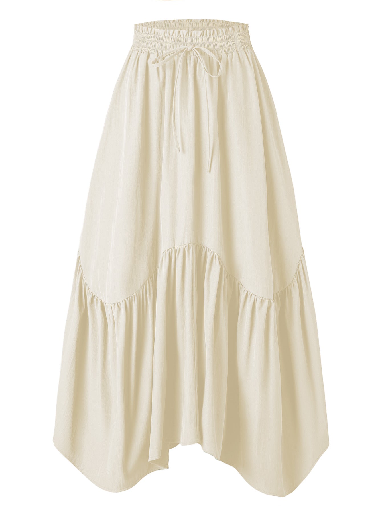 Jupe Bohème maxi taille haute avec élastique smocké