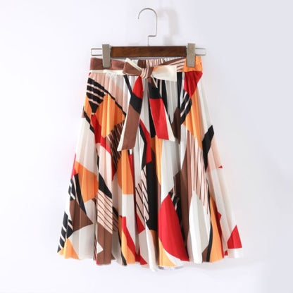 Jupe Midi à ceinture assortie
