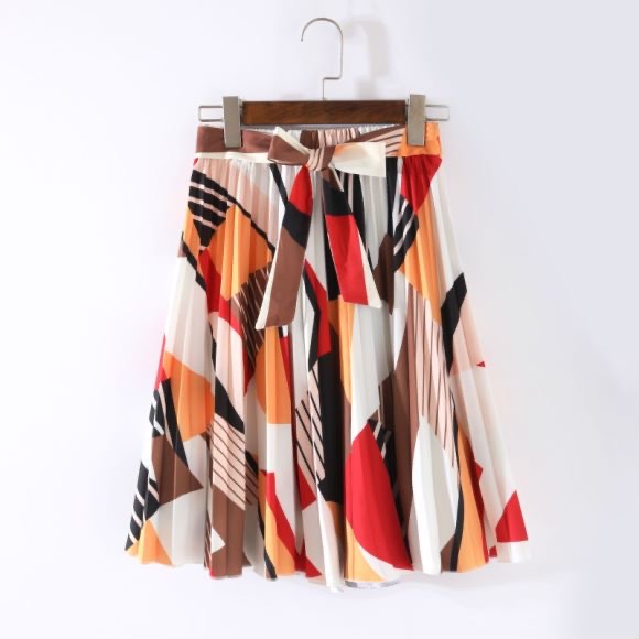 Jupe Midi à ceinture assortie
