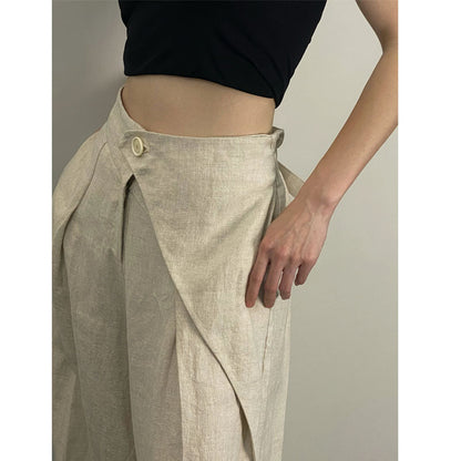 Pantalon asymétrique jambe large