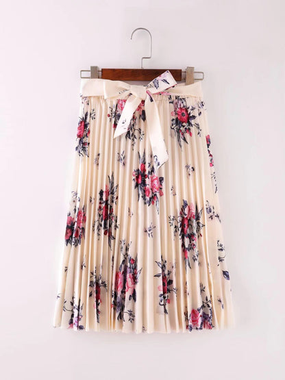 Jupe Midi à ceinture assortie