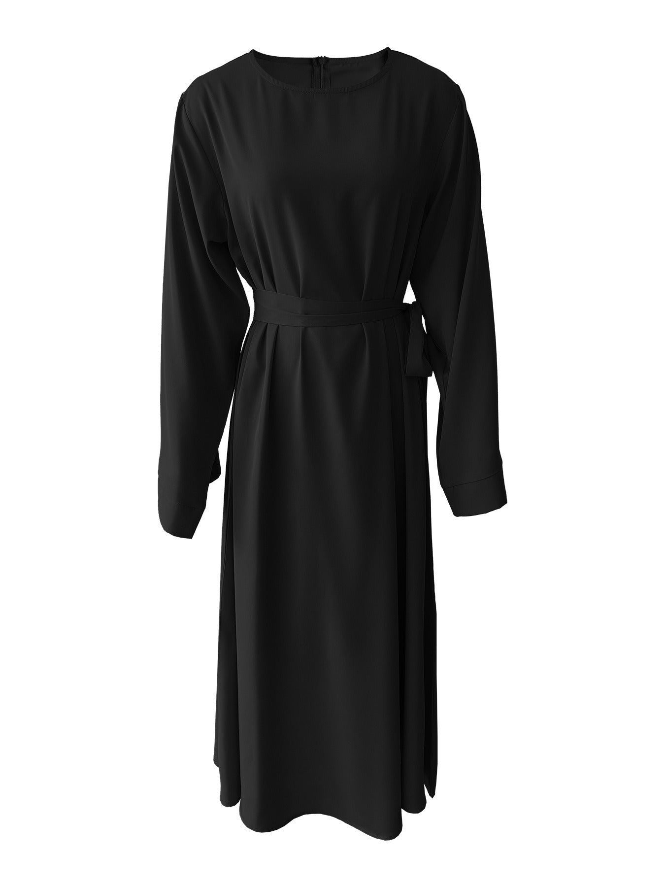 Plus Size Lace Up Muslim Women's Dress-7