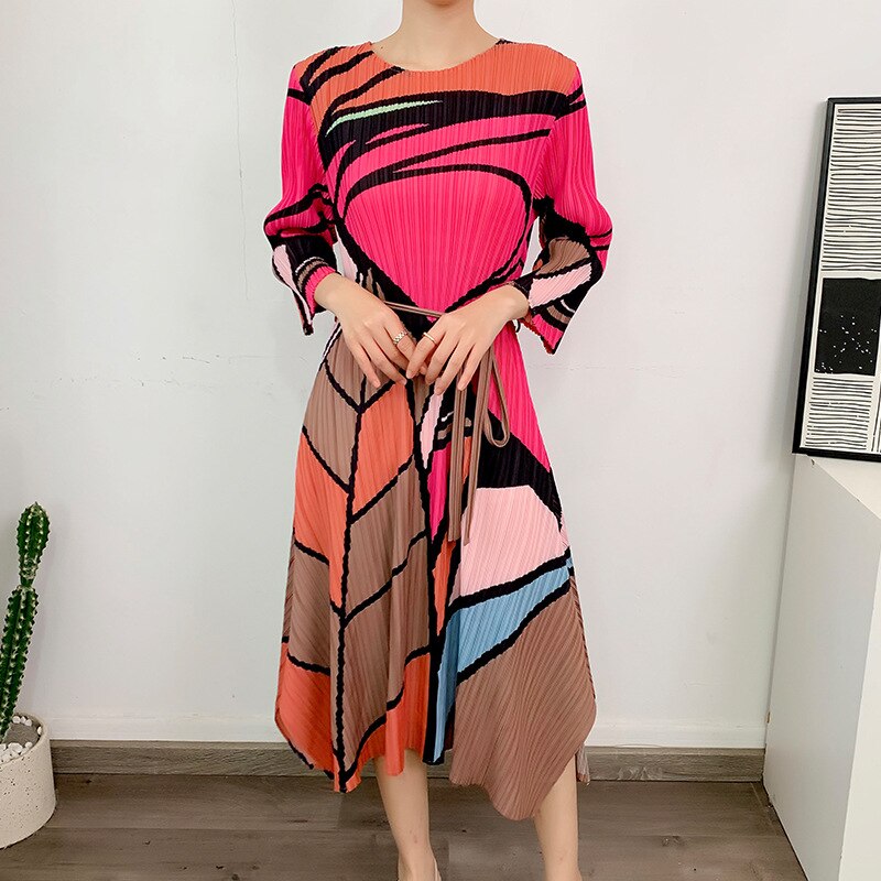 🌿 Robe plissée fluide – Élégance moderne & confort absolu