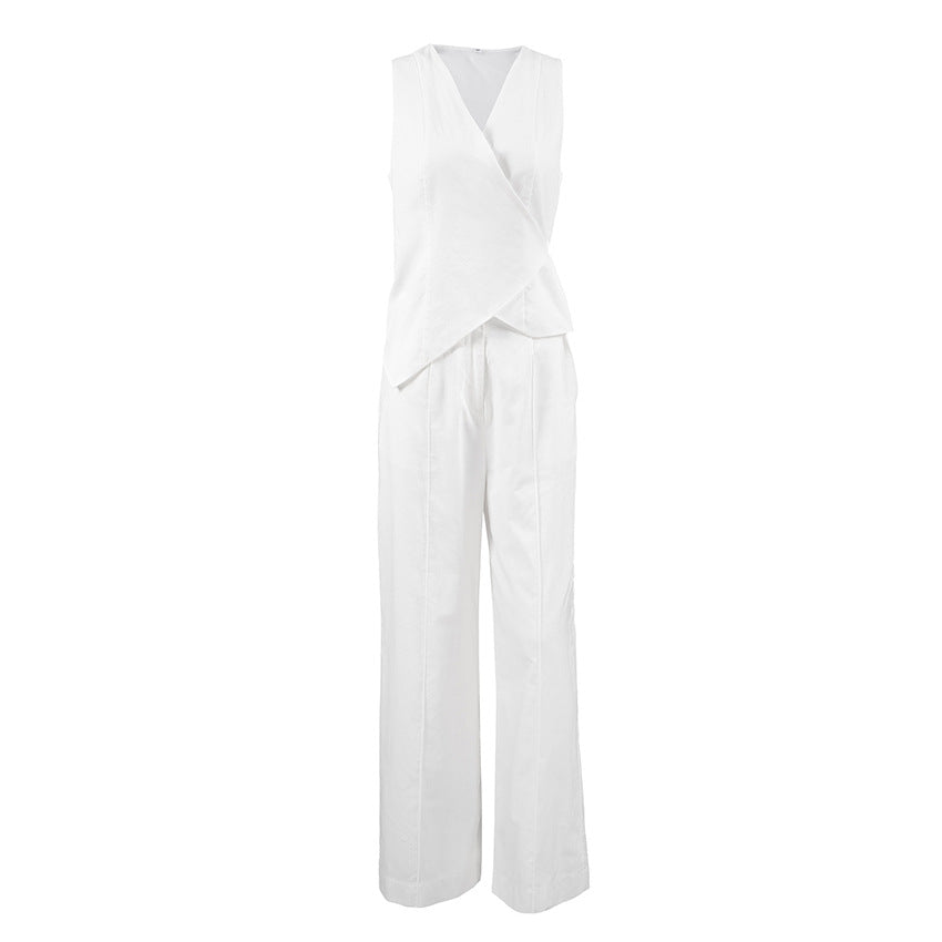 🤍 Ensemble 2 pièces coton & lin – Élégance minimaliste & confort