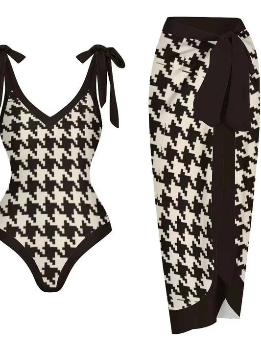 Maillot de bain jupe en gaze – Ensemble 2 pièces