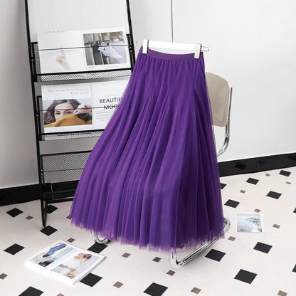 Jupe en tulle (mesh) doublée