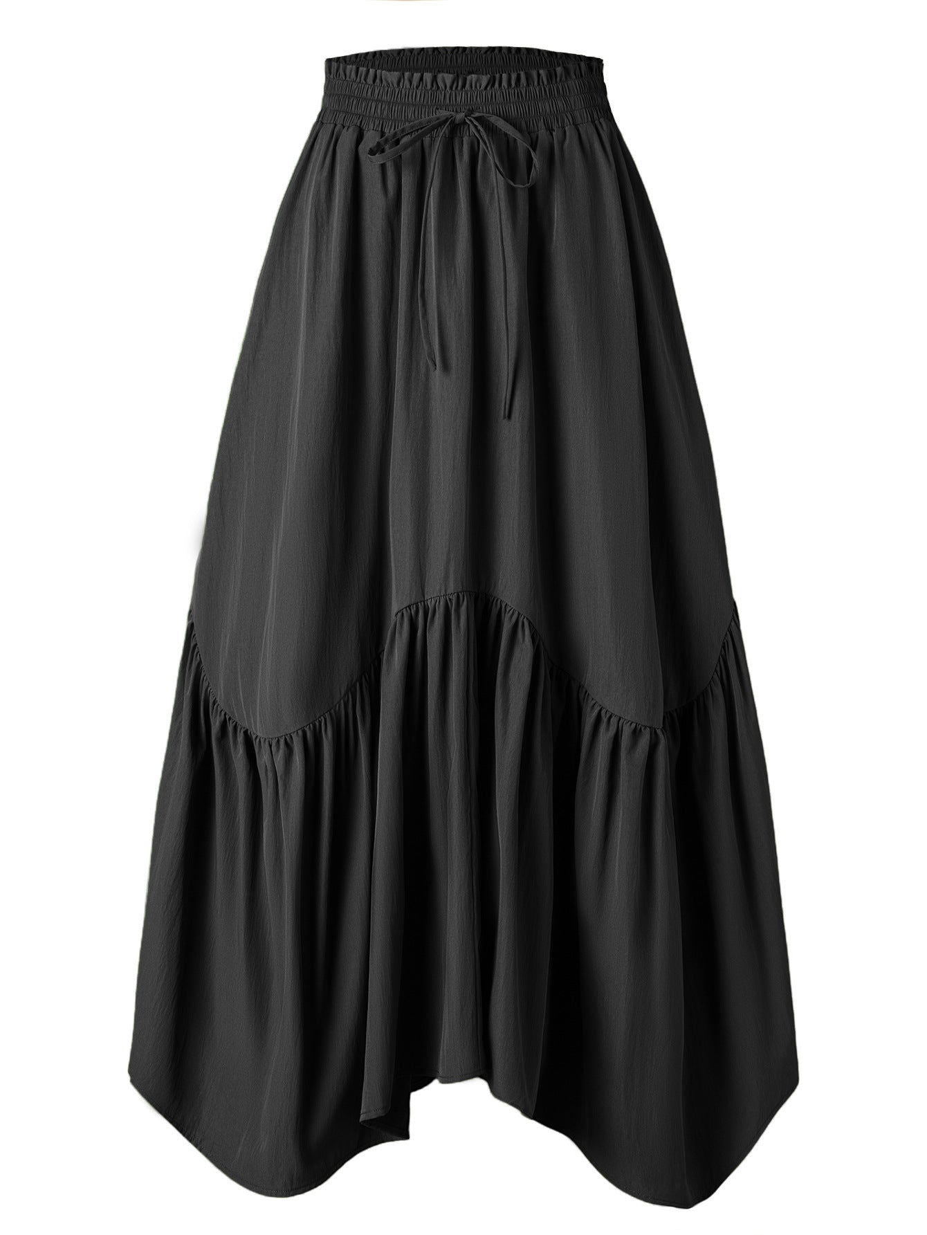 Jupe Bohème maxi taille haute avec élastique smocké