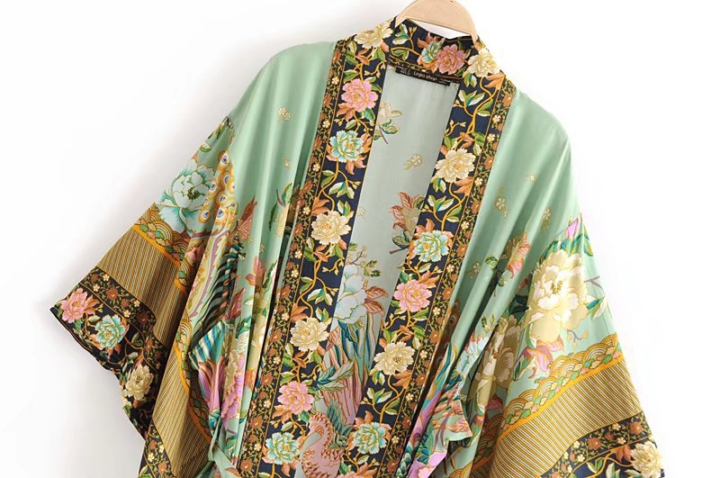 Robe kimono bohème – Imprimé floral & style naturel