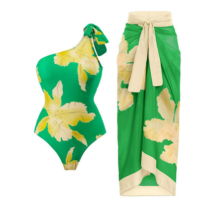 ✨ Ensemble LAGUNA – maillot asymétrique & paréo imprimé