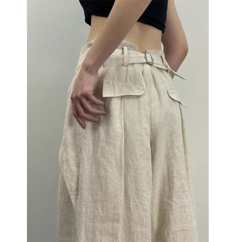 Pantalon asymétrique jambe large