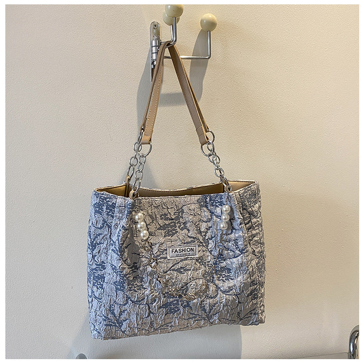 👜 Sac à main tote – Grande capacité & chaîne perles