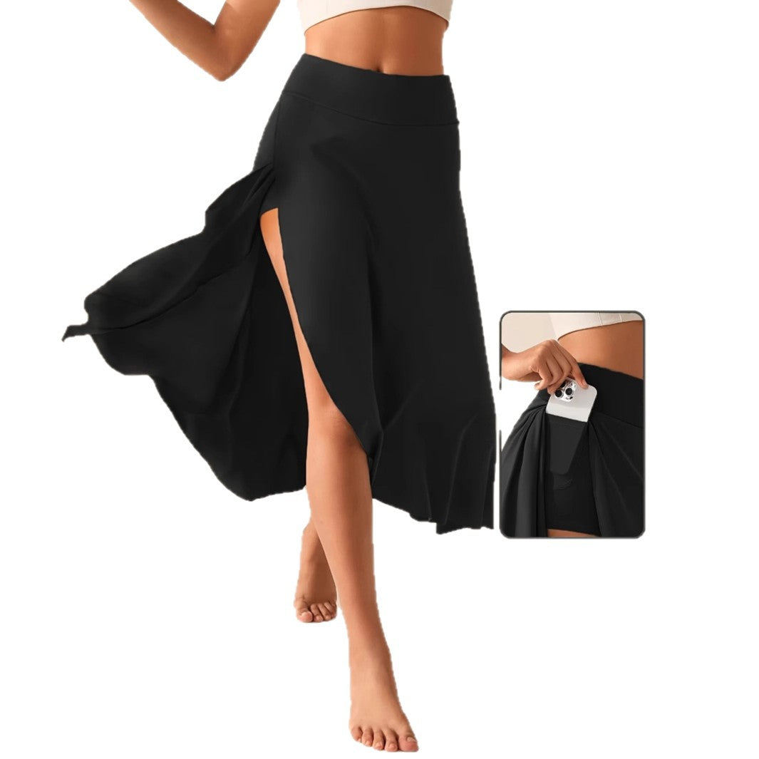 Jupe élégante et décontractée avec shorty assemblé et poche