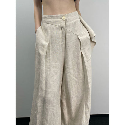 Pantalon asymétrique jambe large