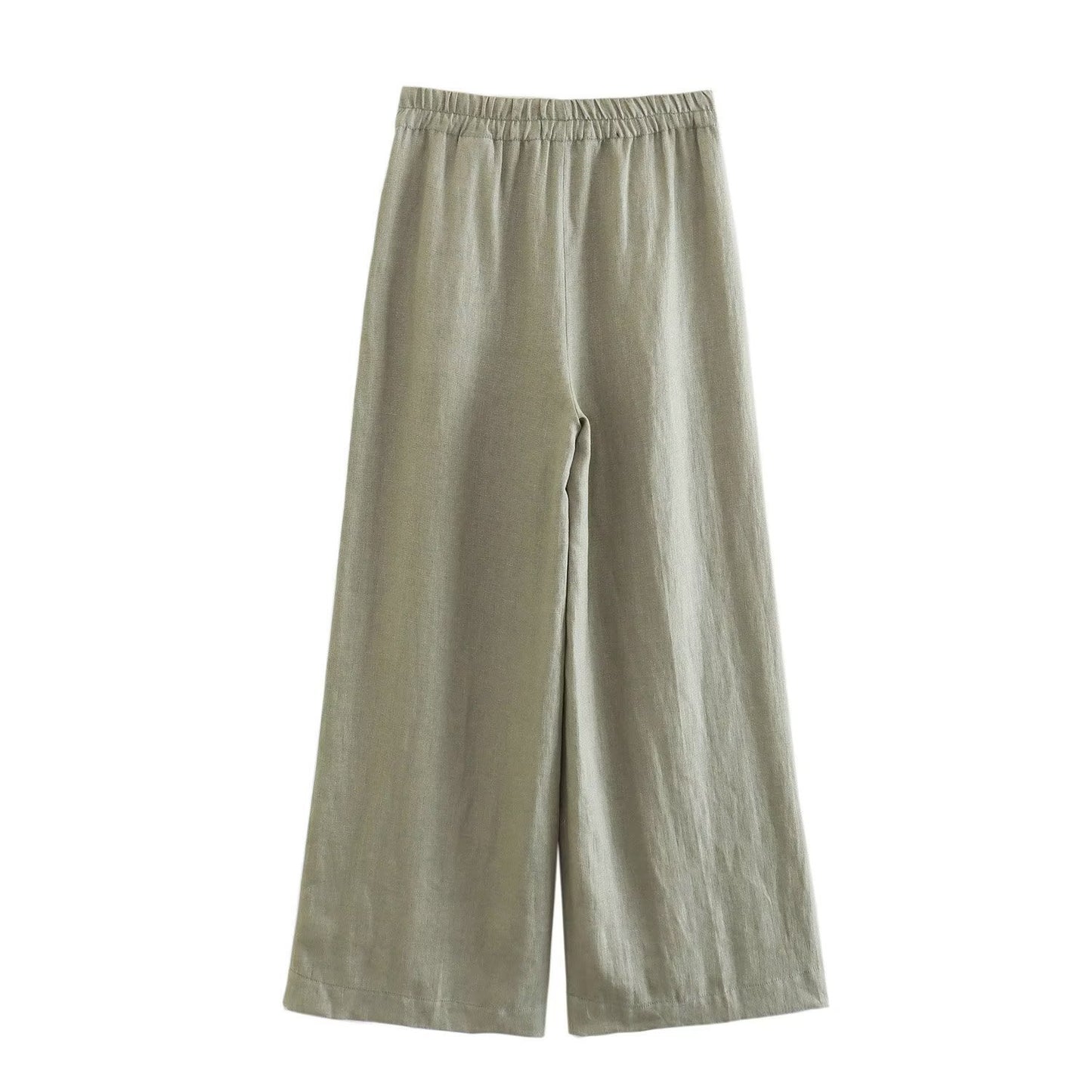 Ensemble femme en lin avec ceinture – style moderne et décontracté