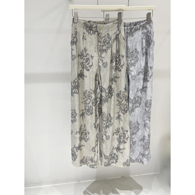 🌿 Pantalon large en coton & lin – Confort naturel & style bohème