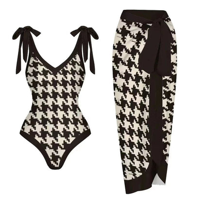 Maillot de bain jupe en gaze – Ensemble 2 pièces