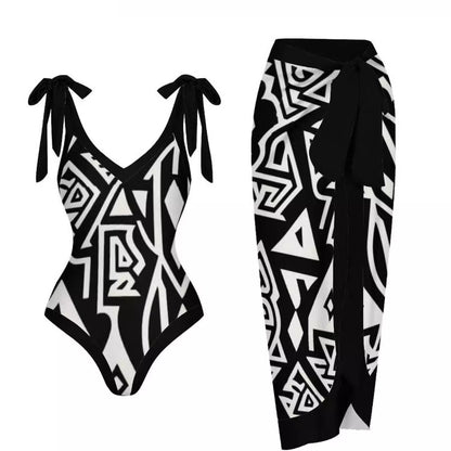 Maillot de bain jupe en gaze – Ensemble 2 pièces