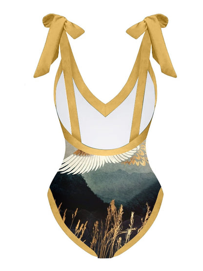 ✨ Maillot de bain 1 pièce – Décolleté V & dos nu élégant