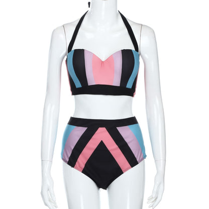 🌈 Bikini grande taille push-up – Taille haute & effet sculptant